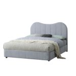 PAROS Queen Size Divan Bed Frame-Grey - Image 4