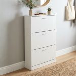 PEREZ 3 Door Shoe Cabinet-White
