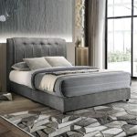 ROSSINI Queen & King Size Divan Bed Frame-Grey - Image 2