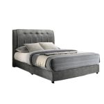 ROSSINI Queen & King Size Divan Bed Frame-Grey - Image 3