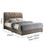 ROSSINI Queen & King Size Divan Bed Frame-Brown - Image 4