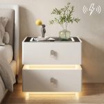 ST805 Wireless Charging Bedside Table-White