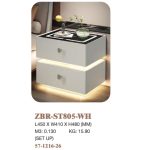 ST805 Wireless Charging Bedside Table-White - Image 3