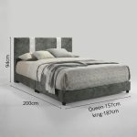 SUVA Queen & King Size Divan Bed Frame-Grey - Image 3