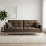 SALEM 3 Seater Sofa Bed-Brown