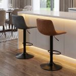 TERAMO 24 Inches PU Bar Chair-2 Colors - Image 4