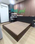 OWEN Queen & King Size Wooden Bed Base-Dirty Oak - Image 5