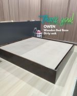 OWEN Queen & King Size Wooden Bed Base-Dirty Oak - Image 6