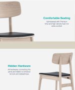 TACY Wooden Dining Chair-Natural - Image 7