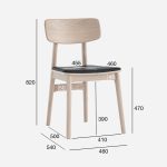 TACY Wooden Dining Chair-Natural - Image 6