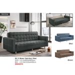 TOPEKA 3 Seater Sofa Bed With Armrest-Brown - Image 3