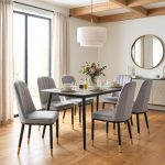UPTEN 6 Seater Sintered Stone Dining Set-Grey