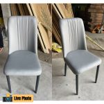 VELENTINA 6 Seater Sintered Stone Dining Set-Grey - Image 5