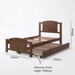 VENEZIA Single Size Pull Out Bed-Walnut - Image 3
