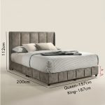 VERDI King Size Divan Bed Frame-Brown - Image 3
