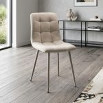 ELLY Fabric Dining Chair-Beige