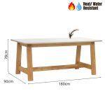 DAINA 6 Seater Dining Set-Natural - Image 5