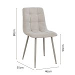 ELLY 4 Seater Sintered Stone Dining Set-Beige - Image 5