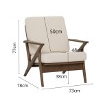 ALSTER 1 Seater Sofa-Cream Fleece - Image 7