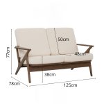 ALSTER 2 Seater Sofa-Cream Fleece - Image 7