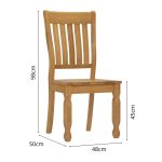 COLEN Full Solid Dining Chair-Oak - Image 3