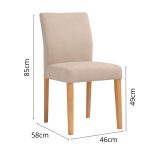 LAIDE Dining Chair-Beige - Image 4