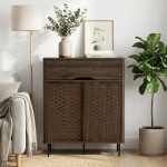 KARAT Sliding Door Storage Cabinet-Walnut