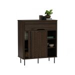 KARAT Sliding Door Storage Cabinet-Walnut - Image 2