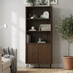 KARAT 2 Sliding Door Display Cabinet-Walnut