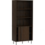 KARAT 2 Sliding Door Display Cabinet-Walnut - Image 4