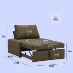 MUNTE 1 Seater Pullout Sofa Bed-Gren - Image 4