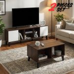 [Package] AETOS 180cm 2 In 1 Living Set-Walnut - Image 2