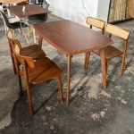 AMIRA 4 Seater Dining Set-Medium Brown - Image 2