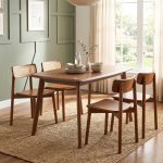 AMIRA 4 Seater Dining Set-Medium Brown