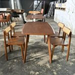 AMIRA 4 Seater Dining Set-Medium Brown - Image 3