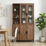 ARCHI 3 Door Display Cabinet-Walnut