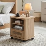 ARTISAN Lift Top Swivel Side Table-Oak - Image 2