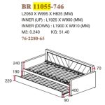BARON Single Size Pullout Daybed-Grey - Image 4