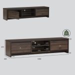 [Package] BELDEN 180cm 2 In 1 TV Cabinet-Walnut - Image 6