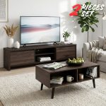 [Package] BELDEN 180cm 2 In 1 TV Cabinet-Walnut