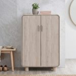 BELLUNO 2 Door Shoe Cabinet-White Wash