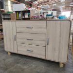 BELLUNO 150cm 2 Door 3 Drawers Sideboard-White Wash - Image 5