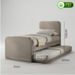 BUSAN Single Size Pet Friendly Pull Out Bed-Brown - Image 5