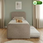 BUSAN Single Size Pet Friendly Pull Out Bed-Brown