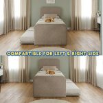 BUSAN Single Size Pet Friendly Pull Out Bed-Brown - Image 4