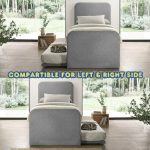 BUSAN Single Size Pet Friendly Pull Out Bed-Grey - Image 5