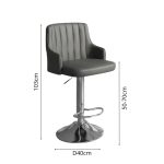 BURANO 24 Inches PU Bar Chair-2 Colors - Image 2