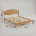CALLIO Queen Size Wooden Bed Frame-Natural - Image 4