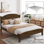 CALLIO Queen Size Wooden Bed Frame-Walnut - Image 3