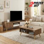 [Package] CARSON 180cm 2 In 1 Living Set-Puritan Pine - Image 2